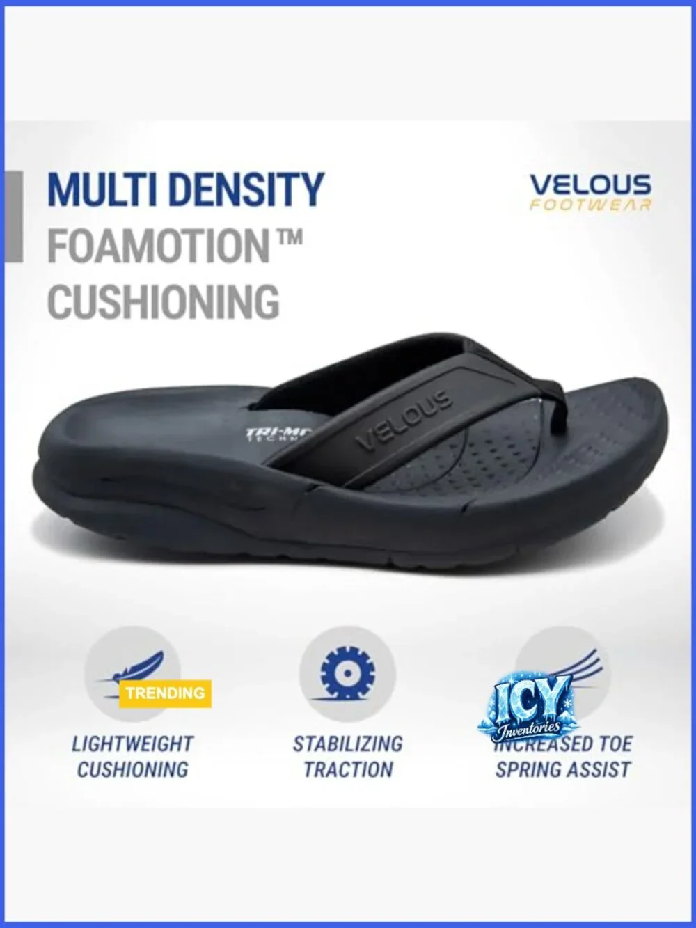 Recovery Sandals with Arch Support - Tri-Motion Technology